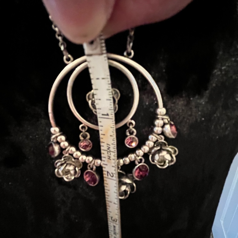 N134- NWT Pilgrim Danish Jewelry Flower Pendant Necklace 27” + 2” extender - Picture 10 of 11